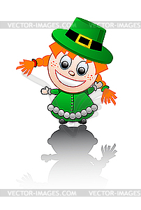 Irish girl - vector clip art