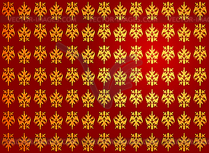 Golden red royal pattern - vector image