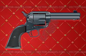 A gun on red - vector image