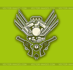 Green stylish wallpaper - vector image