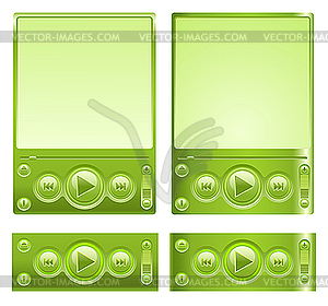 Glossy interface for player - vector clip art