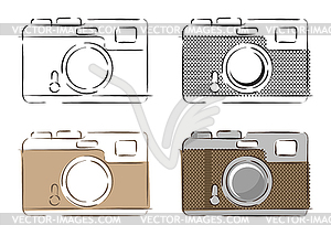 Retro cameras - vector image