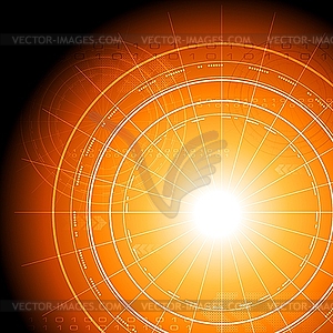 Оранжевый дизайн в стиле хайтек - цветной векторный клипарт