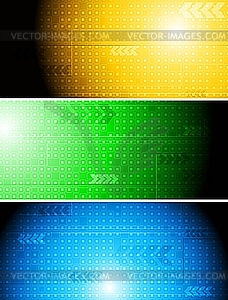 Technical colorful banners - vector clipart