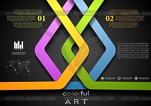 Абстрактные красочные полосы инфографика дизайн - изображение в векторе