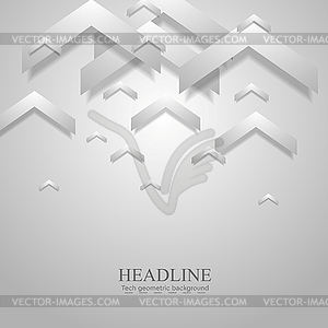 Grey light geometric corporate background with - vector clip art