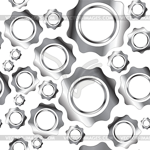 Metal gears abstract seamless background - vector clipart