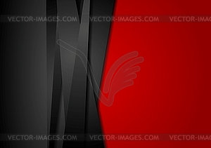 Red and black abstract striped background - vector clip art