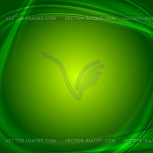 Блестящий Зеленый волнистый фон - векторное изображение клипарта