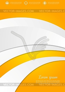 Abstract corporate modern wavy background - vector image