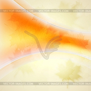 Абстрактный волнистые ярко-оранжевый осень фон - векторное изображение клипарта