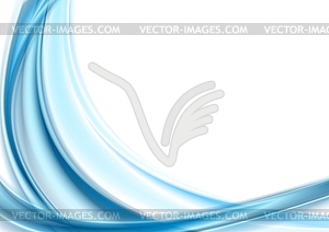 Bright blue smooth waves - vector clip art