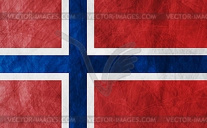 Grunge flag Norway - vector clip art