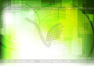 Green tech geometric background - vector image