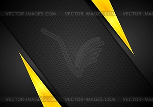 Dark contrast black yellow background - vector clipart