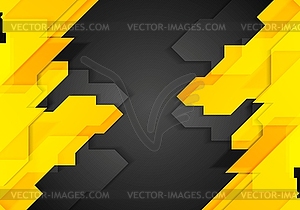 Orange black tech corporate background - vector clip art