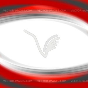 Grey and red waves - vector clip art