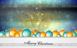 Bright greeting background with Christmas balls - vector clip art