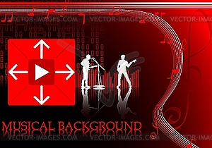 Musical background - vector image