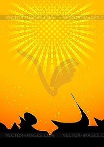 Solar background - vector image