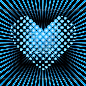 Blue heart - vector clipart