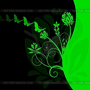 Colourful floral background - vector clipart