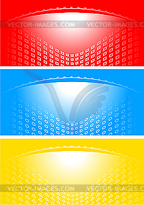 Набор разноцветных баннеров - иллюстрация в векторе