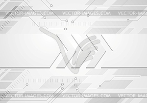 Tech grey abstract background with big arrows - vector image