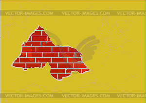 Big hole in wall - vector image