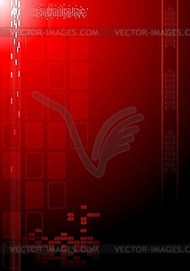 Dark red technical background - vector clip art
