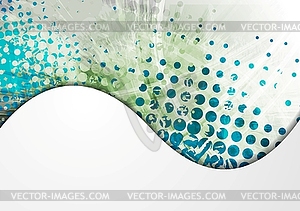 Grunge abstract wavy design - vector image