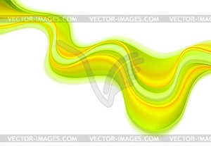 Green yellow wavy art background - vector clipart