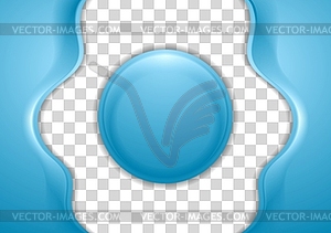 Bright wavy flyer with circle - vector clipart
