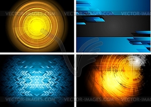 Set of technology backgrounds - vector clipart