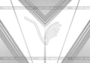 Grey and white tech geometric corporate background - vector clipart / vector image