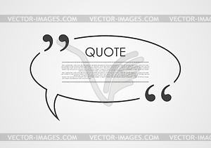 Quote blank speech bubble abstract design - vector clip art