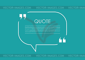 Quote blank speech bubble abstract bright design - vector image