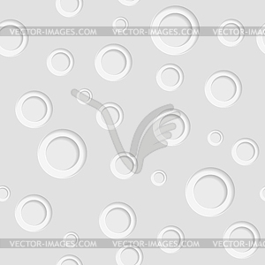 Grey paper circles seamless pattern design - vector clipart