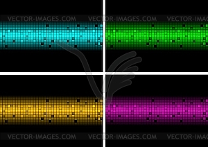 Set of mosaic banners - vector image