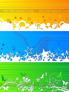 Colored banners set - vector clipart