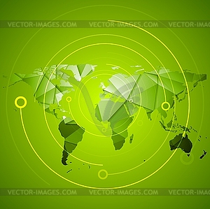 Abstract bright green technology background - vector clipart