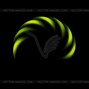 Glowing green abstract logo - vector image