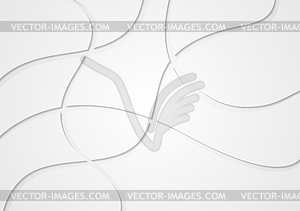 Abstract grey wavy lines background - vector clip art