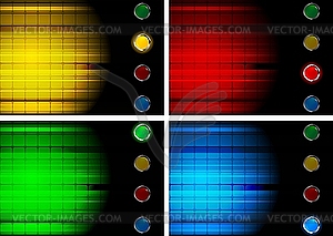 Simple backgrounds with buttons - vector clip art