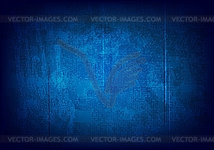 Grunge blue abstract background - vector clipart