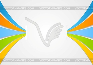 Colorful wavy stripes abstract background - vector image