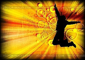 Jumping person - vector clip art