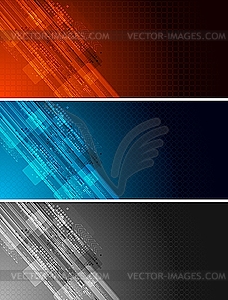 Tech banners - vector clipart / vector image