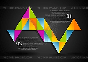 Абстрактные красочные треугольники инфографика дизайн - клипарт в векторе / векторное изображение