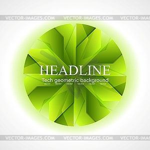 Geometric abstract circle logo design - color vector clipart
